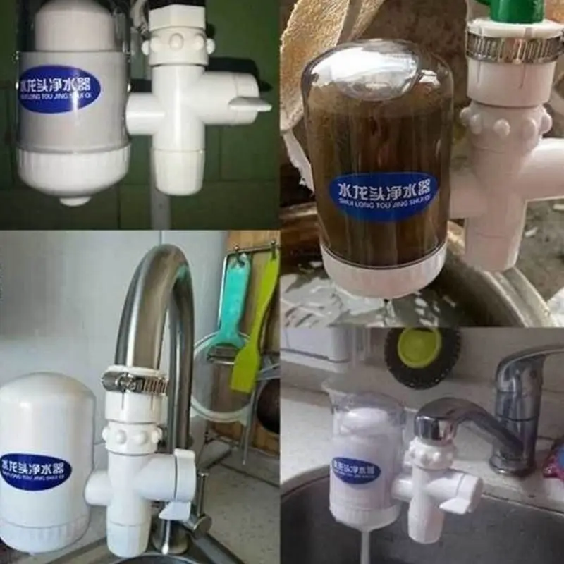 

Home Faucet Filter Portable Water Purifier Filtering Device for Kitchen Tap Tube H7ED