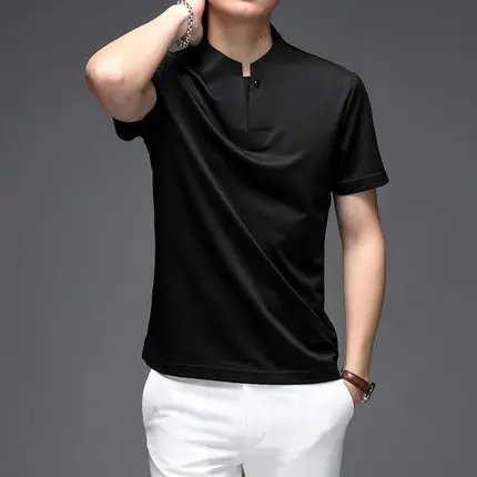 

Short-sleeved T-shirt men's casual simple bottoming shirt half-sleeved clothes 4992