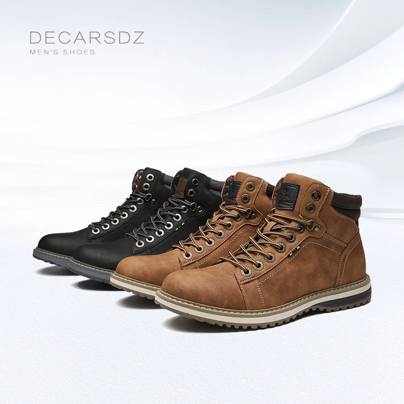 

Men Casual Boots Man 2021 Autumn Fashion Boots Men High quality leather Men Shoes
