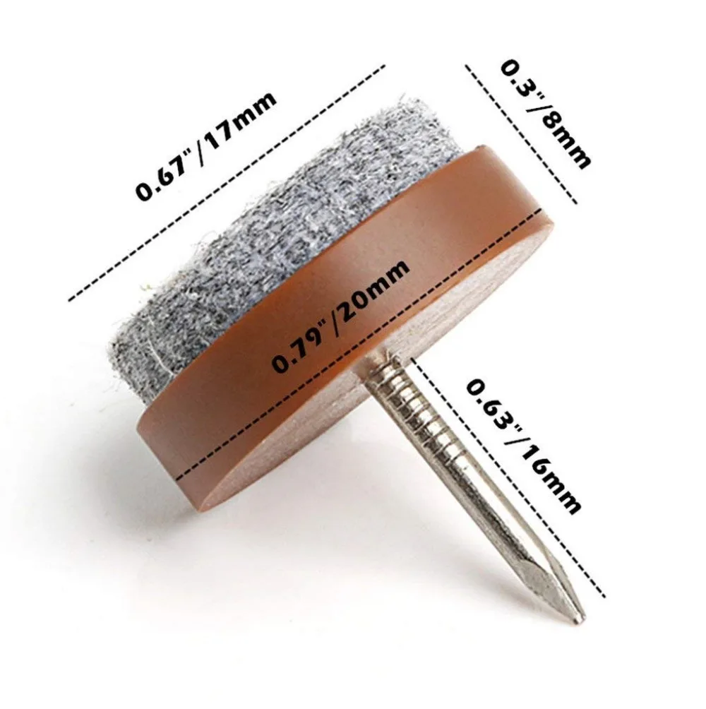 40 шт Круглые ноготь на анти скользящие войлочные прокладки диаметр 0 79 &quot20 мм