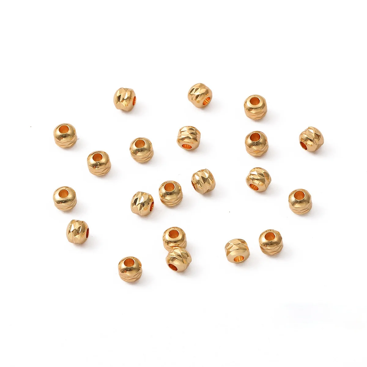 

Золотистые бусины, цвет белое золото, бриллианты, Цветочные бусины с рисунком дыни, круглые бусины для рукоделия, свободные бусины