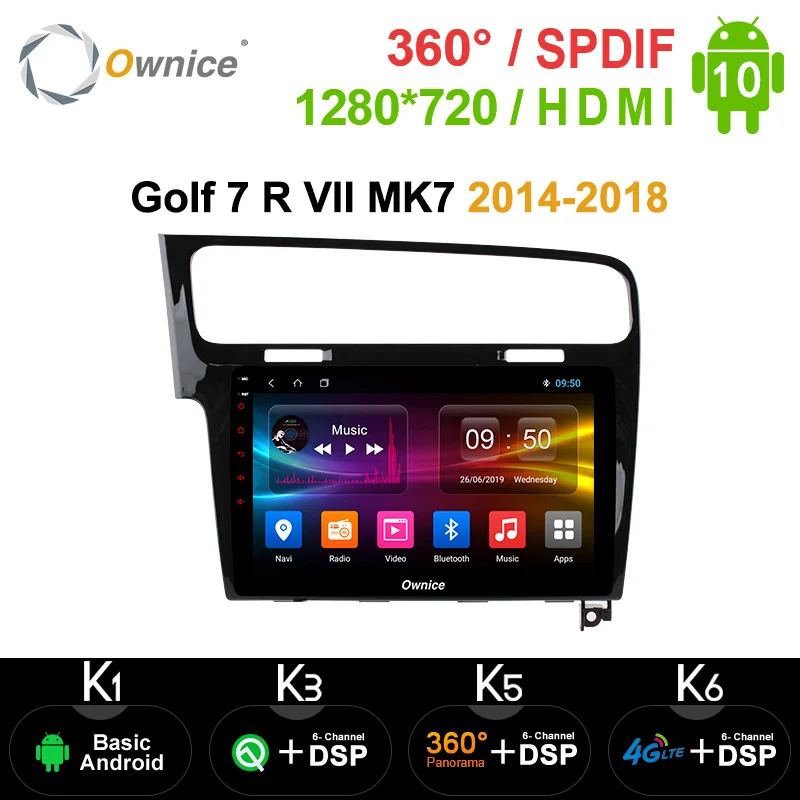 10 1 &quotOwnice k3 k5 k6 Octa Core Android10.0 для Фольксваген Гольф 7 R VII MK7 2014-2018 автомобильный Радио