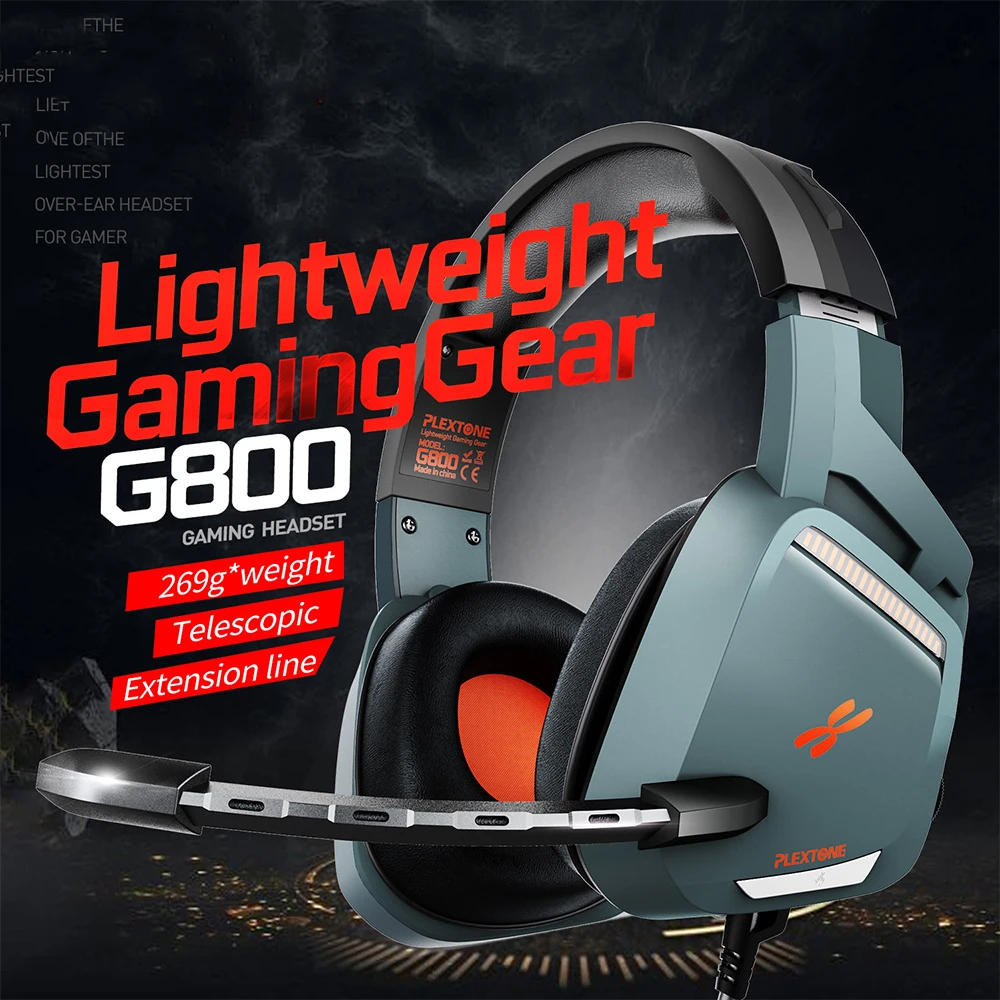 Новинка Игровые наушники G800 для ПК Comput большие светильник кой микрофон