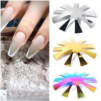 9 sizes easy french smile cut v line almond shape tips manicure edge trimmer nail cutter acrylic pink white nails steel