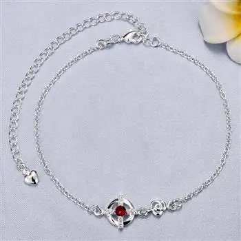 

Fashion silver jewelry European and American fashion hollow out cross legged chain spa002-c red spa002
