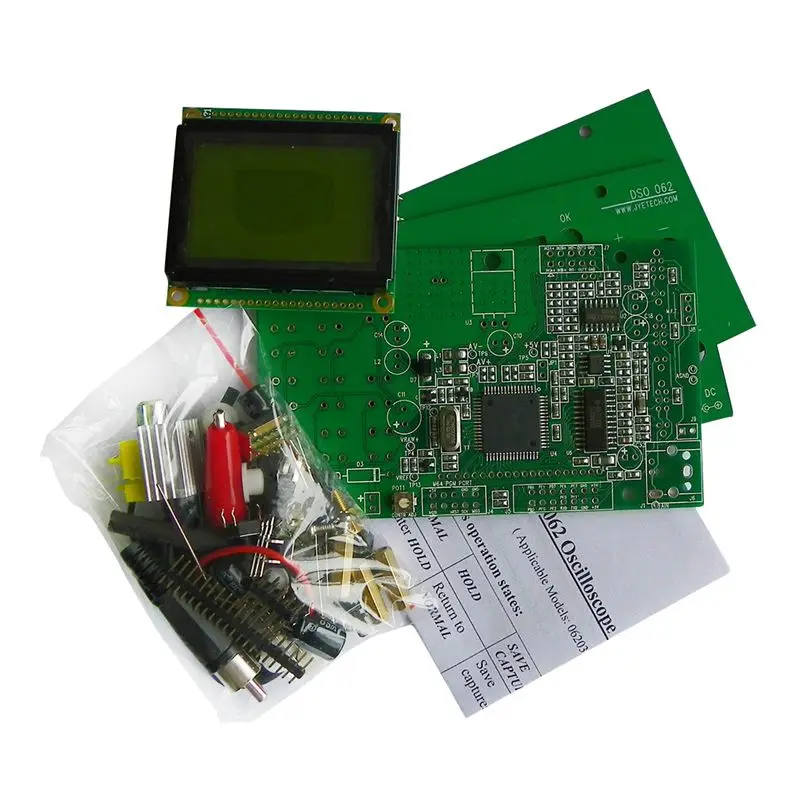 DSO062 цифровой осциллограф 1 МГц аналоговая полоса пропускания 20 MSa/s DIY Kit для Arduino