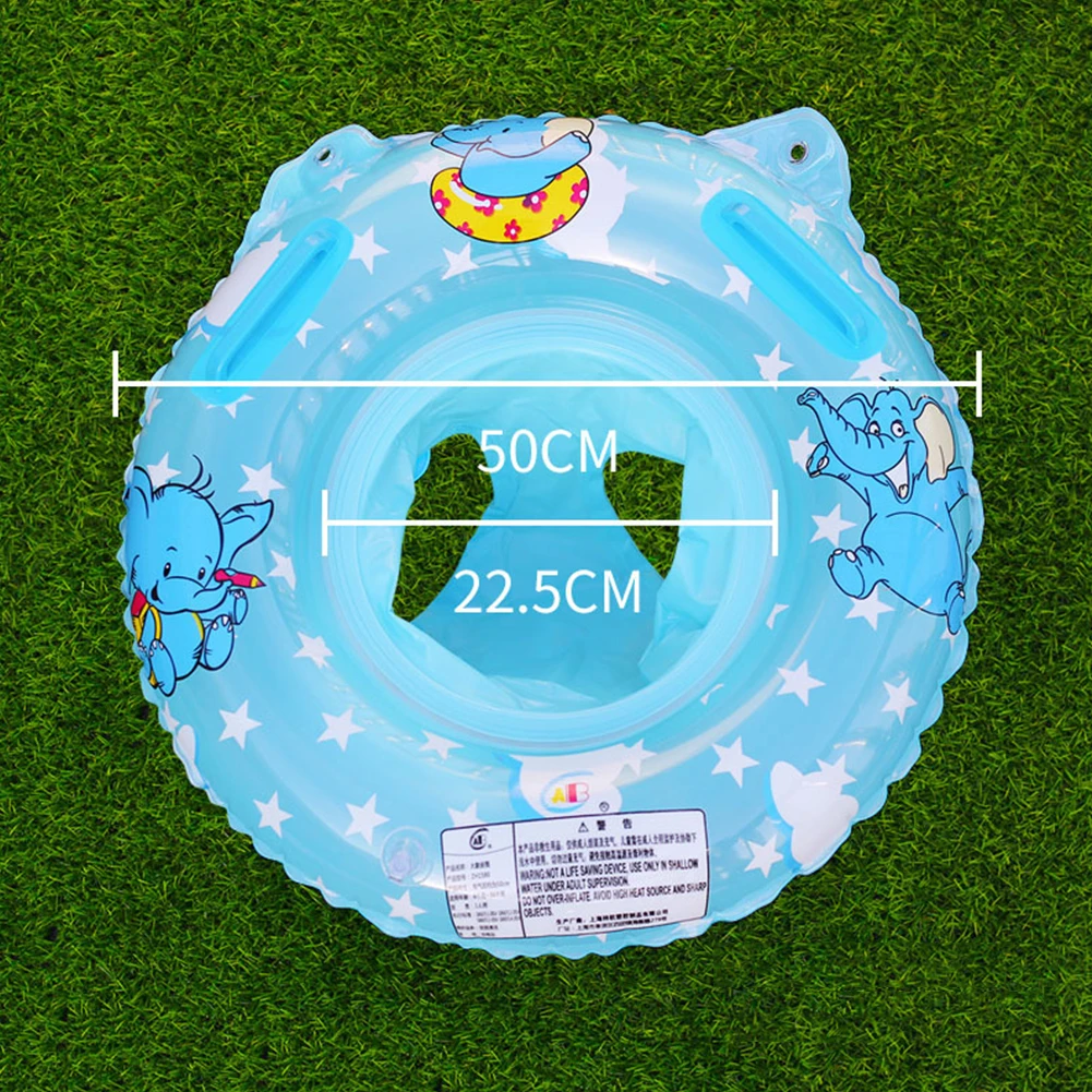 

Inflatable Baby Swimming Ring with Steering Wheel Neck Floating Wheels Pool Toy Bathing Circle for Toddlers Bathing