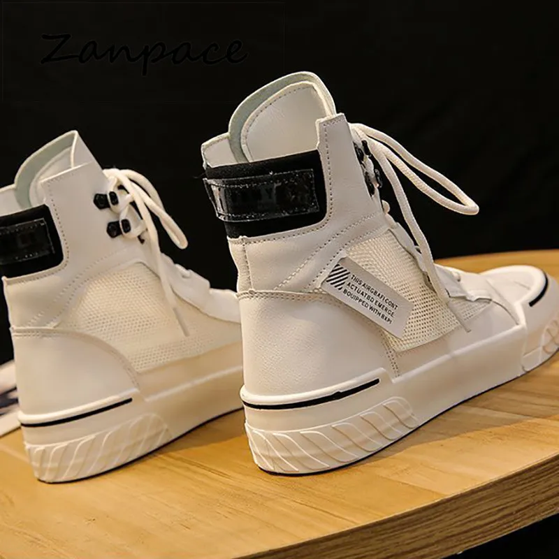 2021Summer Women's Sneakers New Canvas Lace-Up Women's Sports Shoes Breathable Platform Sneakers Shoes White Casual Women Shoes