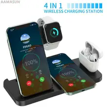 15W Fast Wireless Charger 4 in 1 Qi Charging Dock Station For iPhone 12 11 Pro XS MAX XR X 8 Apple Watch SE 6 5 4 3 AirPods Pro