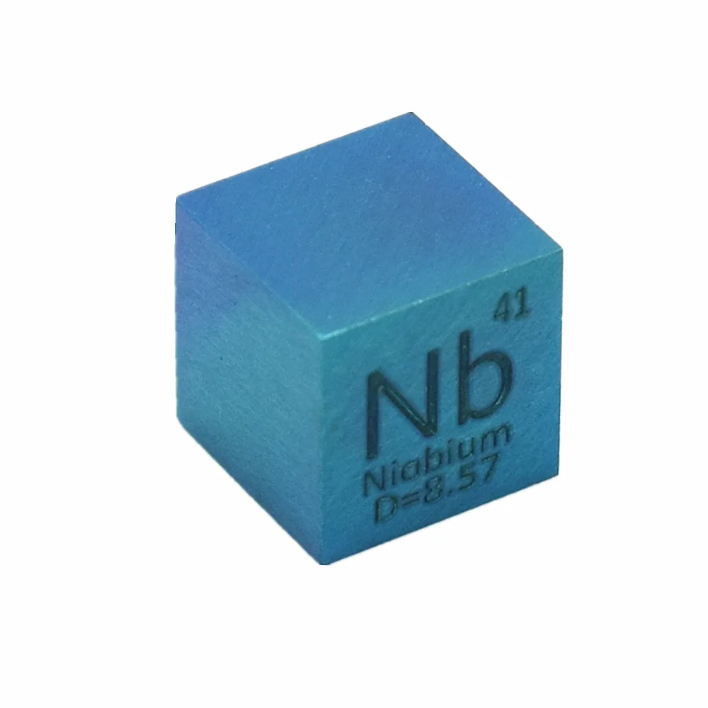 

Niobium Metal Block for Element Collection Nb Density Cube High Purity Hand Made DIY Hobbies Crafts Display Anodize Light Blue