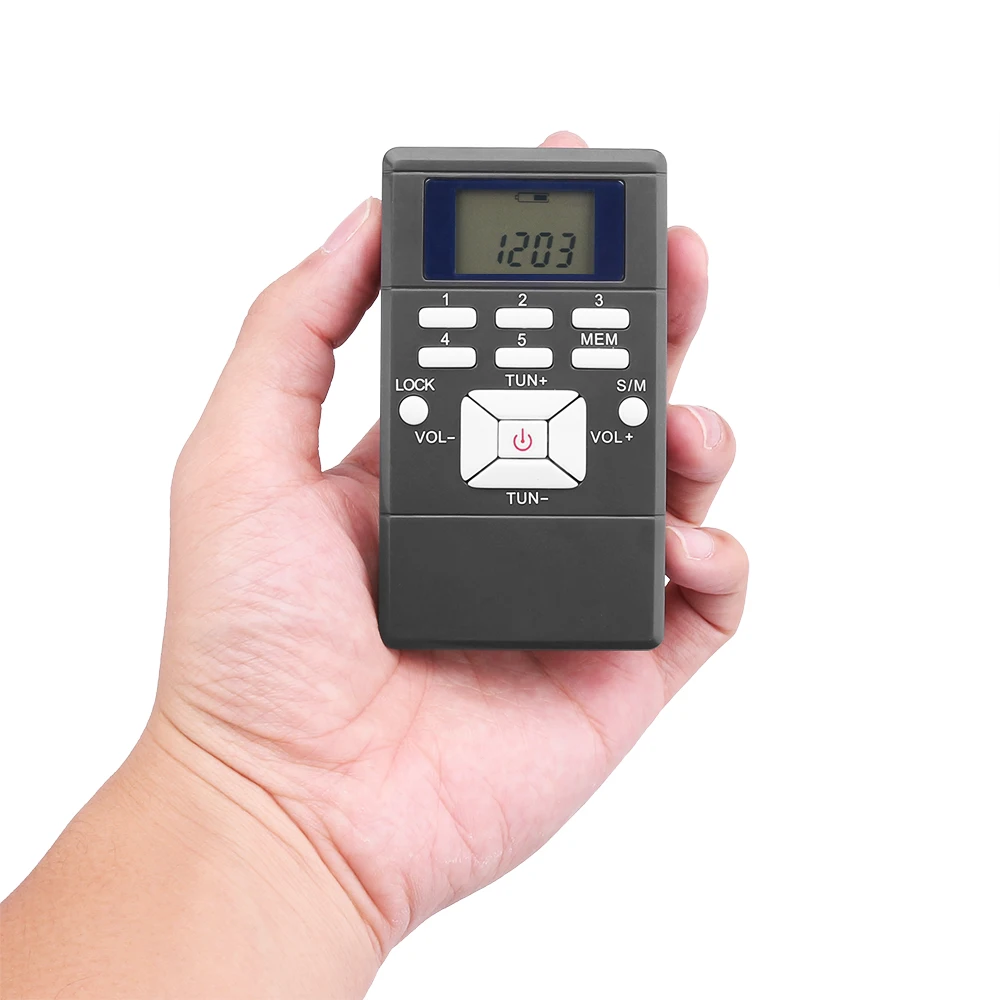 LCD FM Мини цифровой радиоприемник портативный компактный ABS AM/FM/коротковолновый