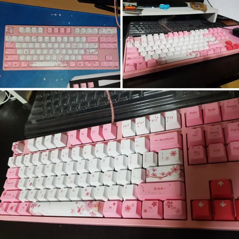 

OEM PBT Cherry Blossom Keycap Mechanical Keyboard Keycaps Dye-Sublimation Keycap 1XCE