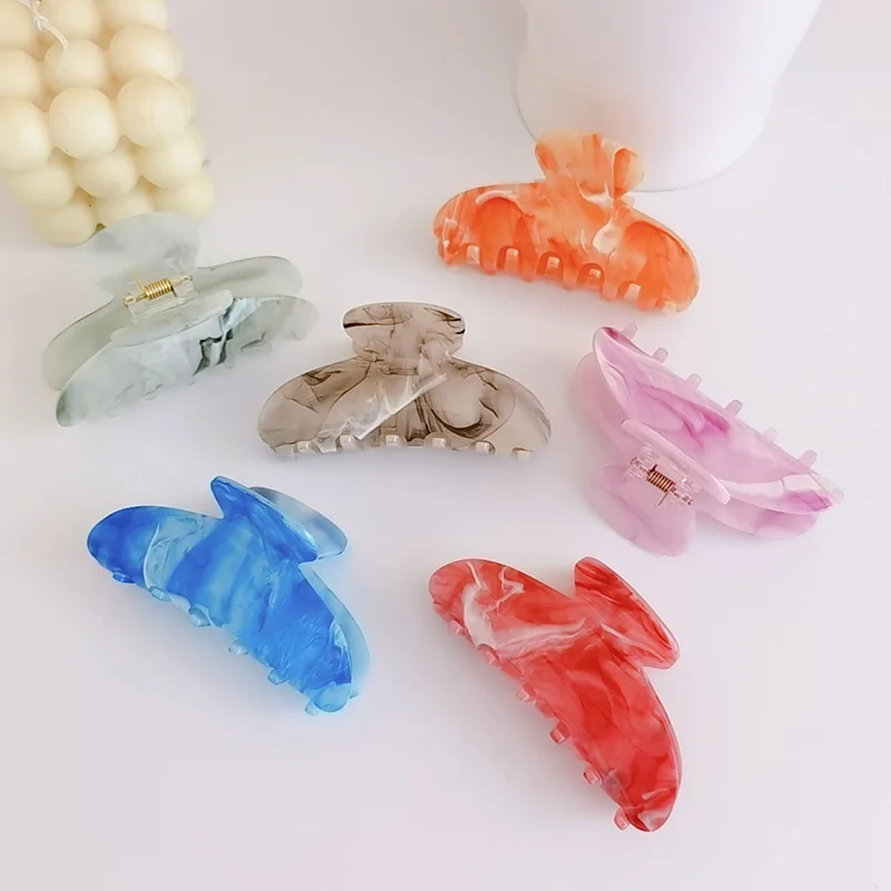 

High-end Acetate Jelly Color Large Plate Hair Claw Fashion Hair Accessories Women Back Head Clip Boutique Cute Hairpin Headwear