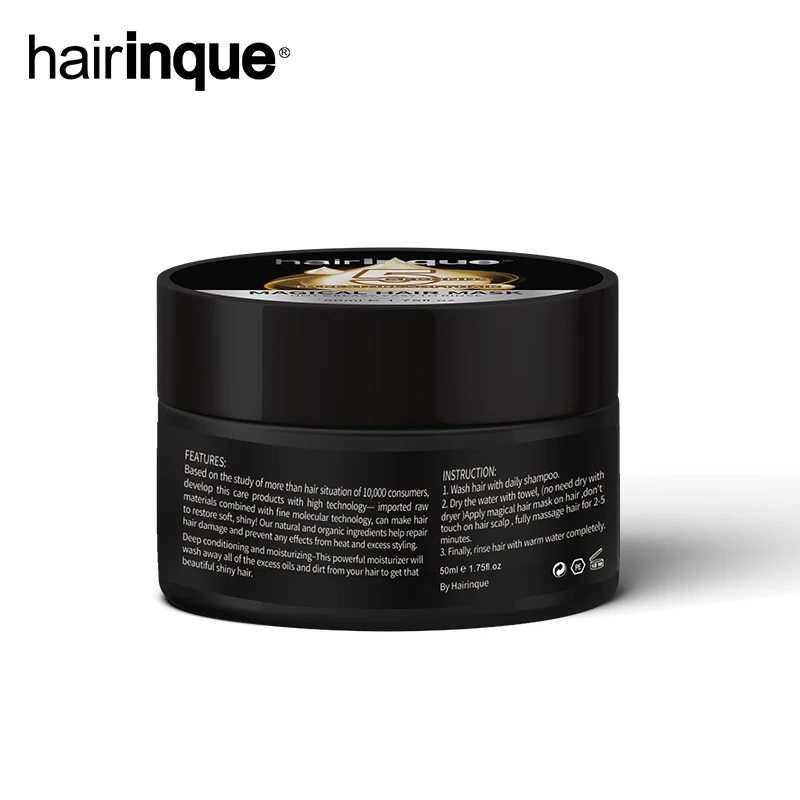 HAIRINQUE волшебная маска для волос увлажняющая питательная 5 секунд восстановление мягких волос поврежденные Reapir кератин Уход за волосами и кожей головы