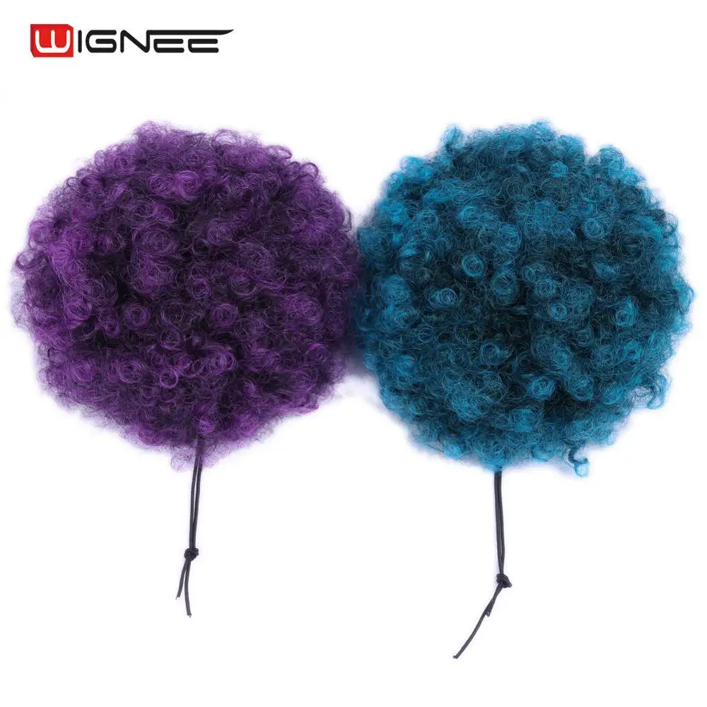 Wignee вьющиеся шиньоны из высокотемпературного синтетического волокна эластичные