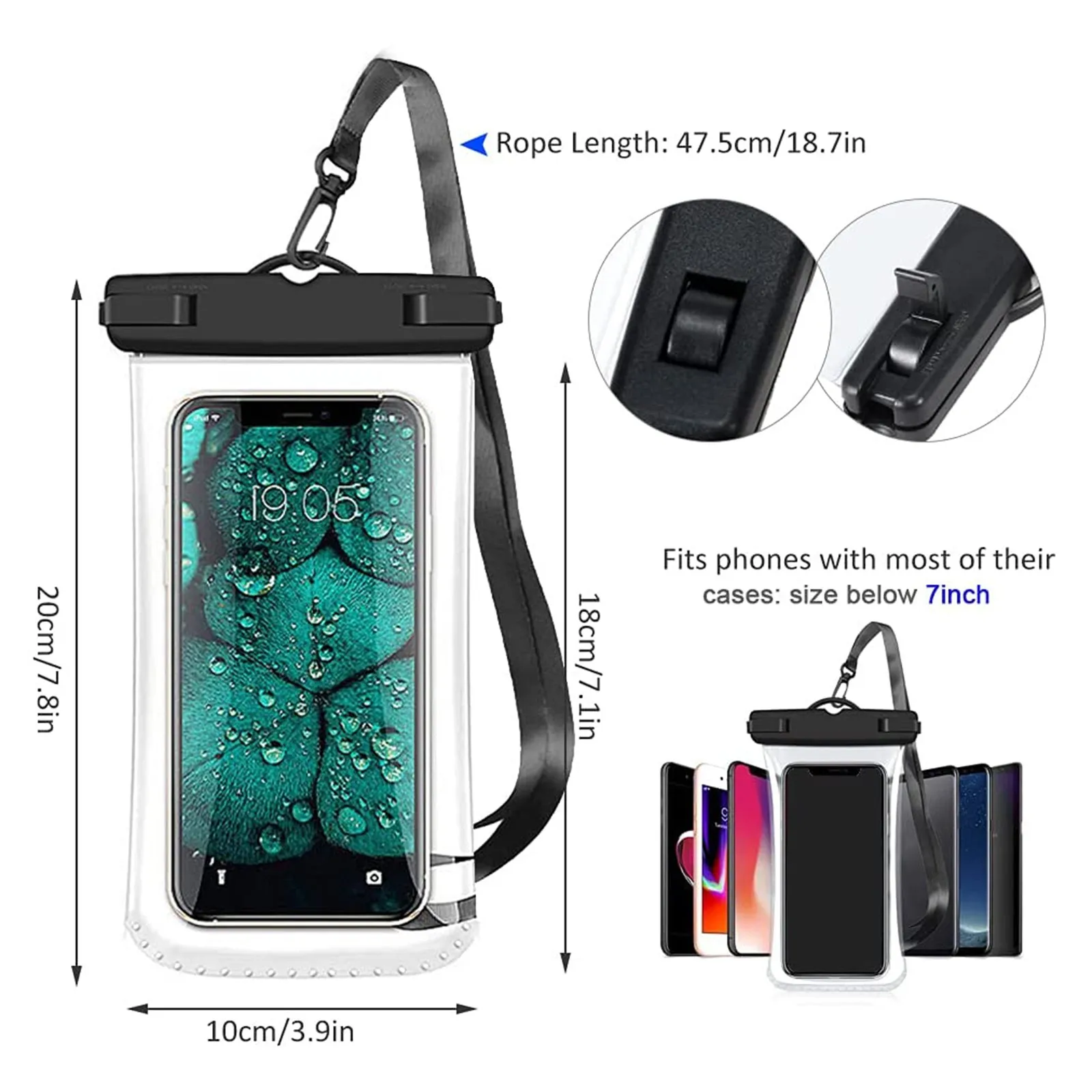 

Floating Waterproof Case For PHone Cover Sea Swim Float Bag Underwater Swimming Dry Bag SmartPHone Sponge Floating Pouch 2pc #Y2
