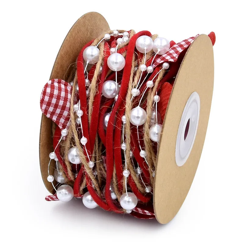 5 метров Рождественская печатная атласная лента для рукоделия бант вечерние