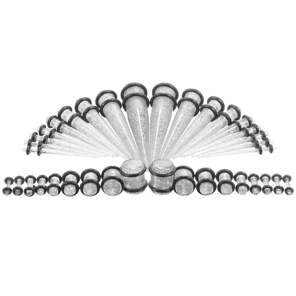 2019 New 36Pcs/Set Hot Acrylic Ear Gauge Taper And Plug Stretching Kits Flesh Tunnel Expansion Body Piercing Jewelry 14G-00G | Украшения и