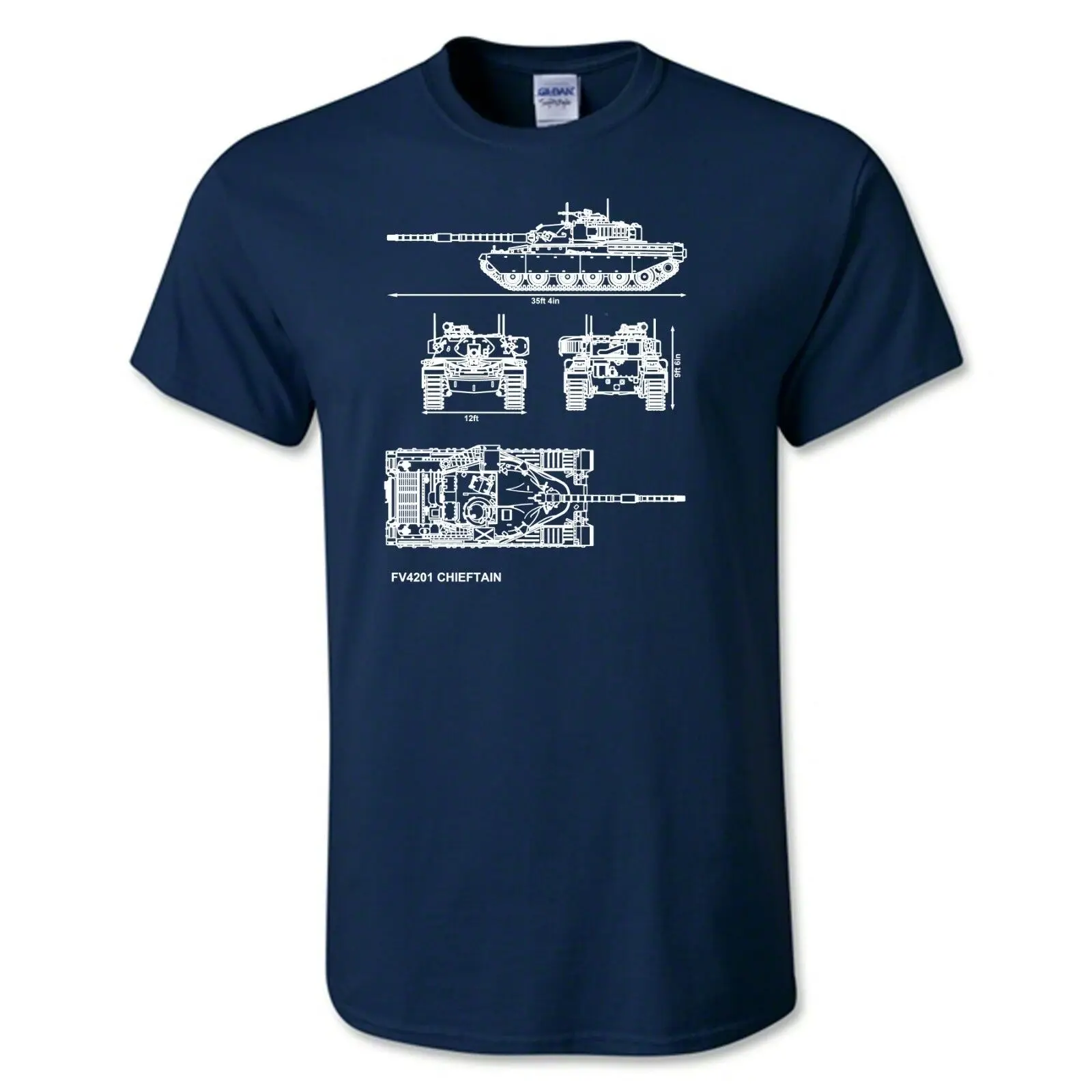 

Chieftain Tank Men Funnt T-Shirt British Army Germany Military Short Casual customized products men clothing