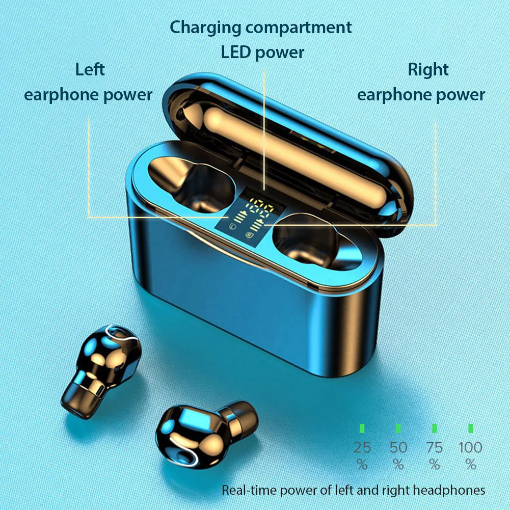 Беспроводные наушники TWS водонепроницаемые спортивные мини Bluetooth вкладыши с