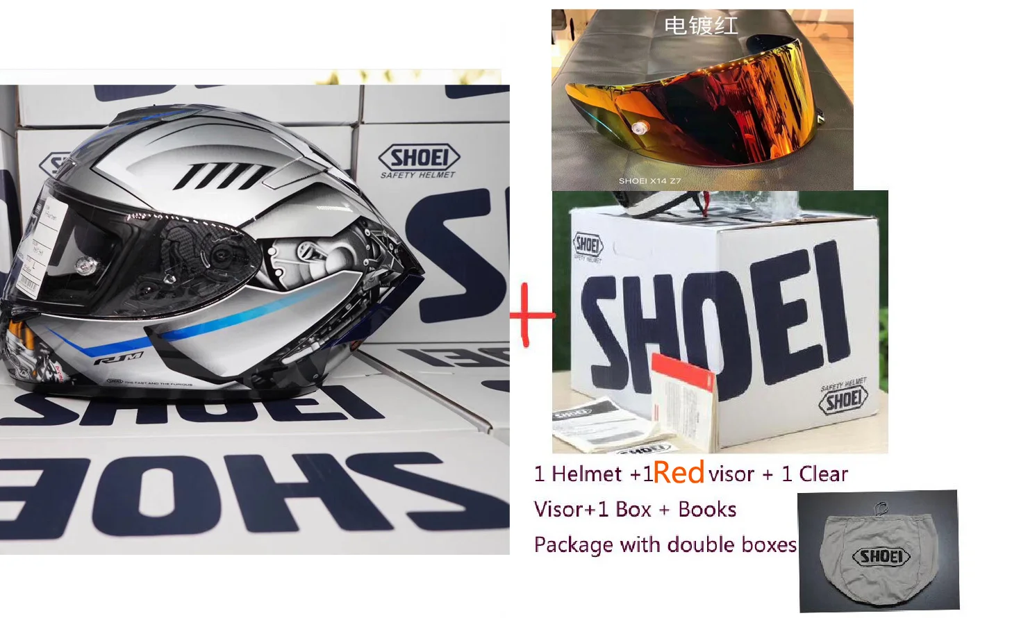 Мотоциклетная шапка шлем на все лицо для безопасных гонок модель helmt X14