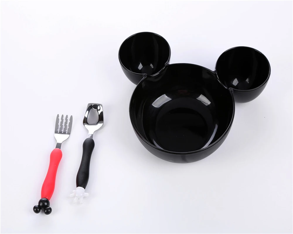 Милая Детская миска с мультяшным Микки для кормления ребенка контейнер еды