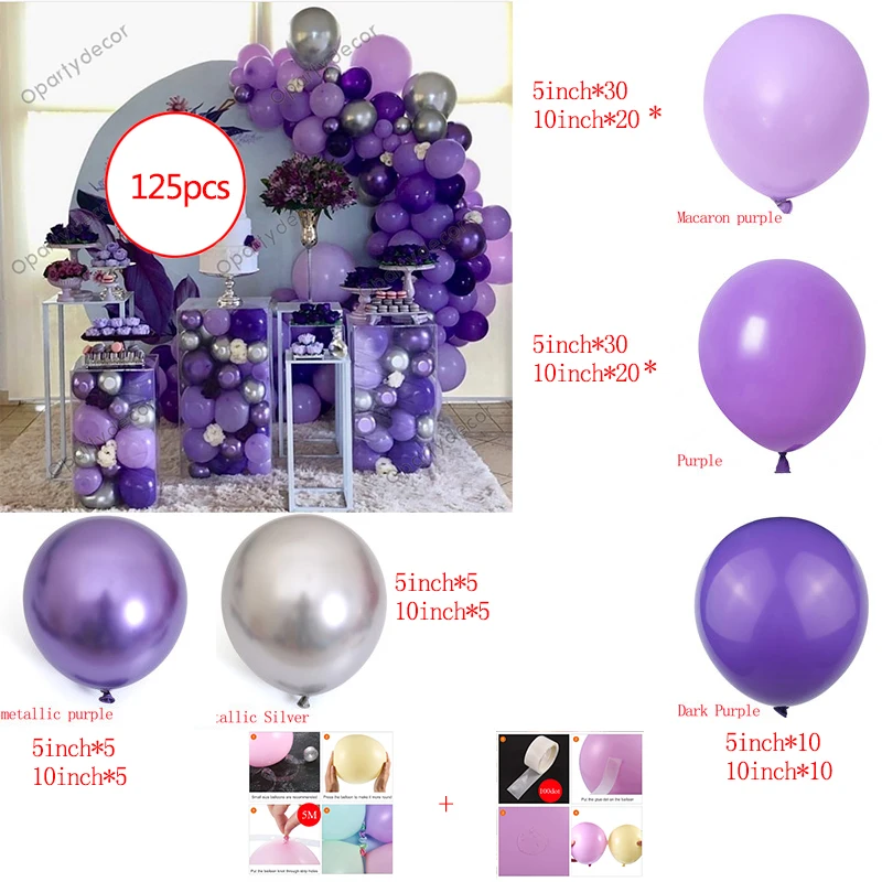 140 шт./компл. женские украшения для свадебной вечеринки воздушные шары