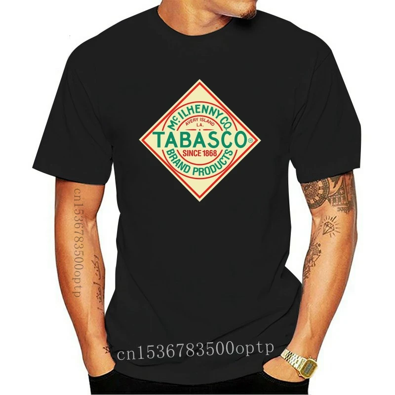

Новая футболка Tabasco, мужские Модные хлопковые топы с коротким рукавом, красная одежда