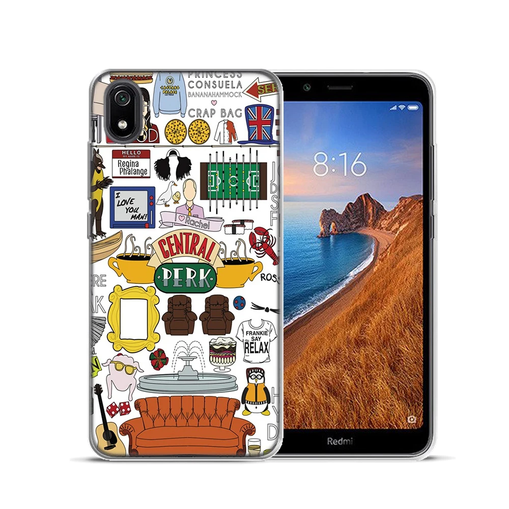 Central Perk Coffee Friends tv Show Case For Xiaomi Mi 9 SE 9T Pro 5X A1 6X A2 A3 Redmi K20 7 Y3 5 Plus Note 10 4 4X 6 8 | Мобильные