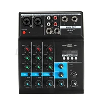 portable mental 4 channels mini usb audio mixer amplifier console bluetooth record phantom sound mixing console with sound card