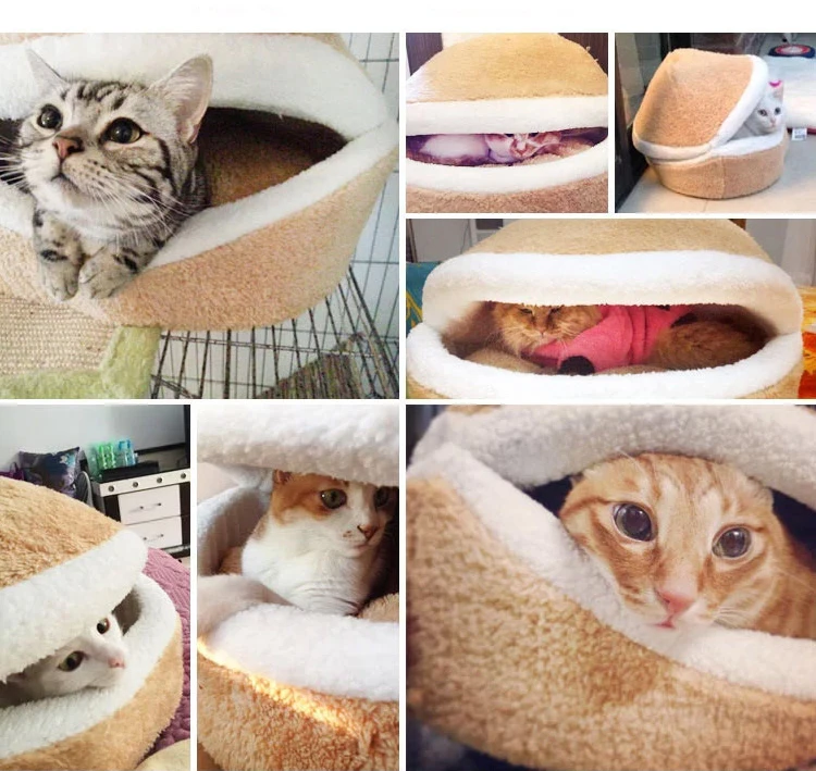 2 размера кровать для питомца кошки маленькая собака мягкое теплое гнездо