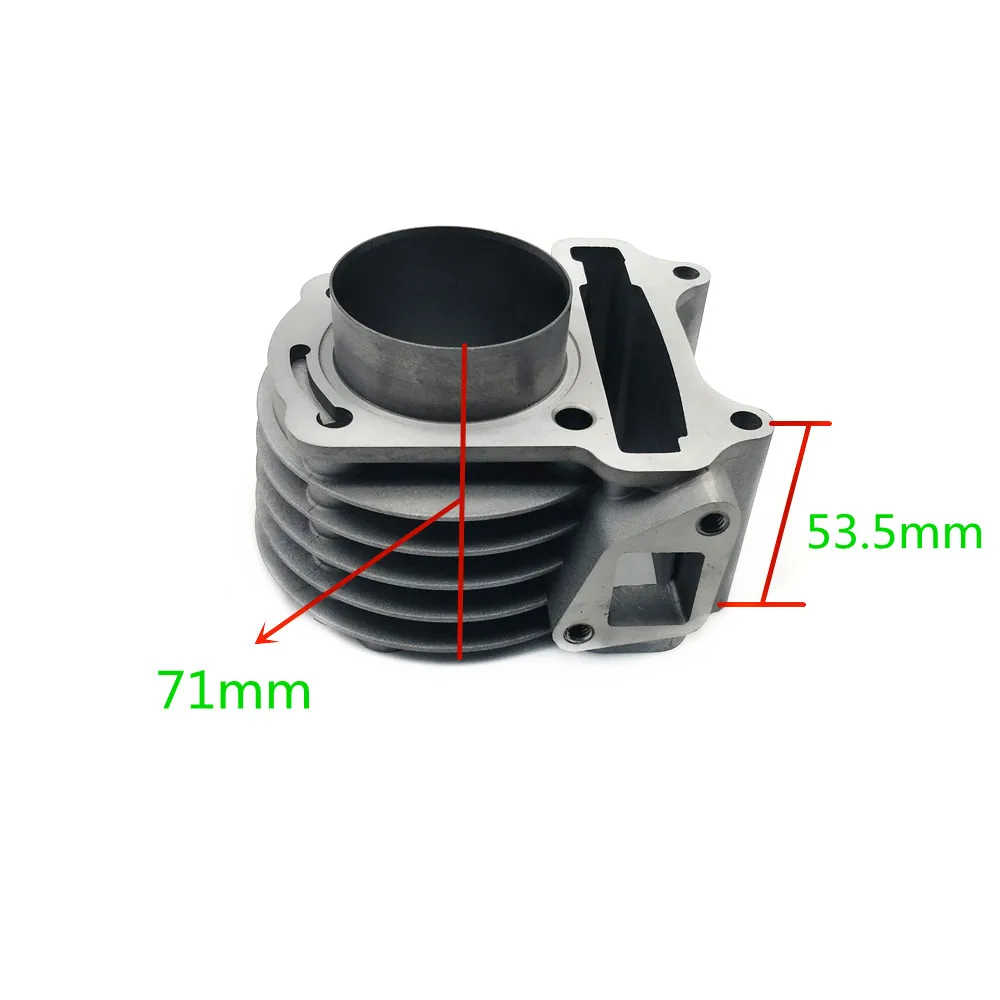 GY6 цилиндр комплект 50 мм Большой Диаметр цилиндра поршневых колец для 4 тактный