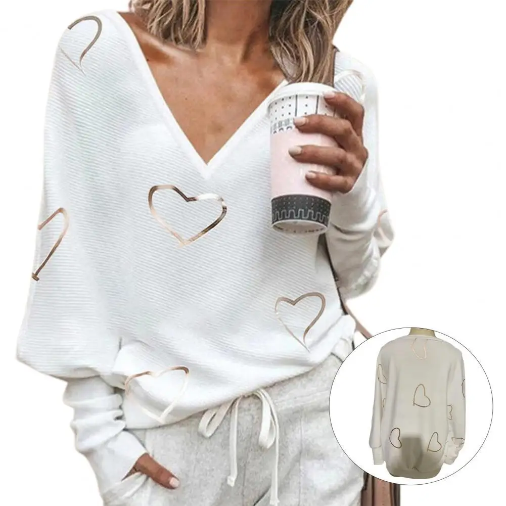 

Классический пуловер Топ эластичный поглощающий пот осенний топ с V-образным вырезом свободный осенний Топ