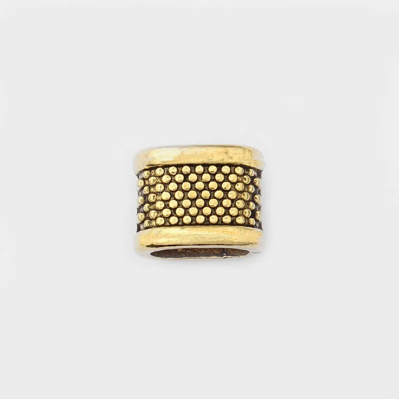 

10pcs Jewelry Findings Charms Embossed Beads Slider Beads Spacer Roundle For DIY Bracelet Jewelry Making Material Accessories