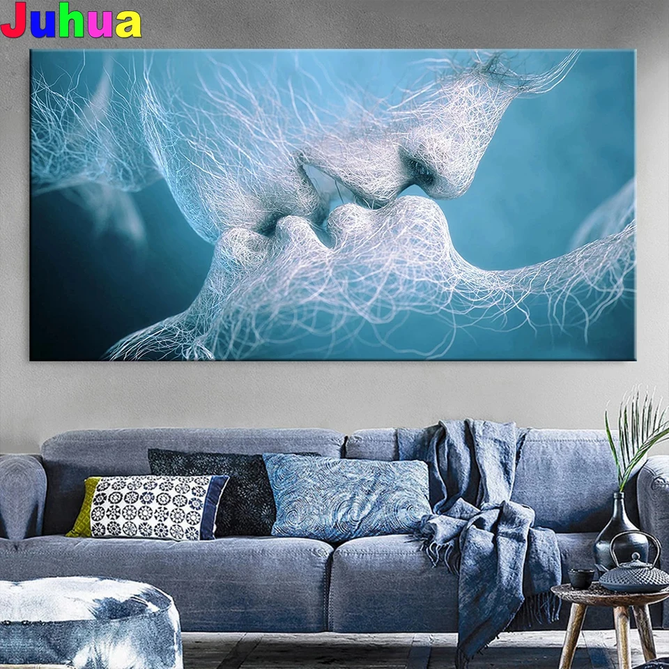 

Абстрактная Алмазная 5D картина с поцелуем любви «сделай сам», полноразмерная круглая Алмазная вышивка, Алмазная мозаика, вышивка, домашний декор, Прямая поставка