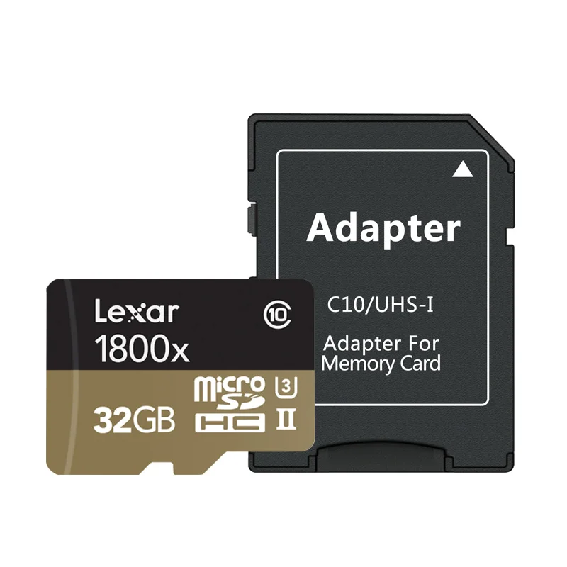 32GB Lexar Профессиональный 1800x microSDXC UHS-II Micro sd-карты объемом 64 Гб оперативной памяти, 32 Гб встроенной памяти до 270 МБ/с. V90 U3 карту памяти SD класса 10 Флэш-Памяти TF карты - Емкость: 32GB
