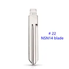 Лезвие ключа для Nissan A33 Tiida Teana Livina Sunny для Opel необработанный откидной ключ KD Remote VDI полотно дистанционного ключа NSN14 лезвие ключа #22