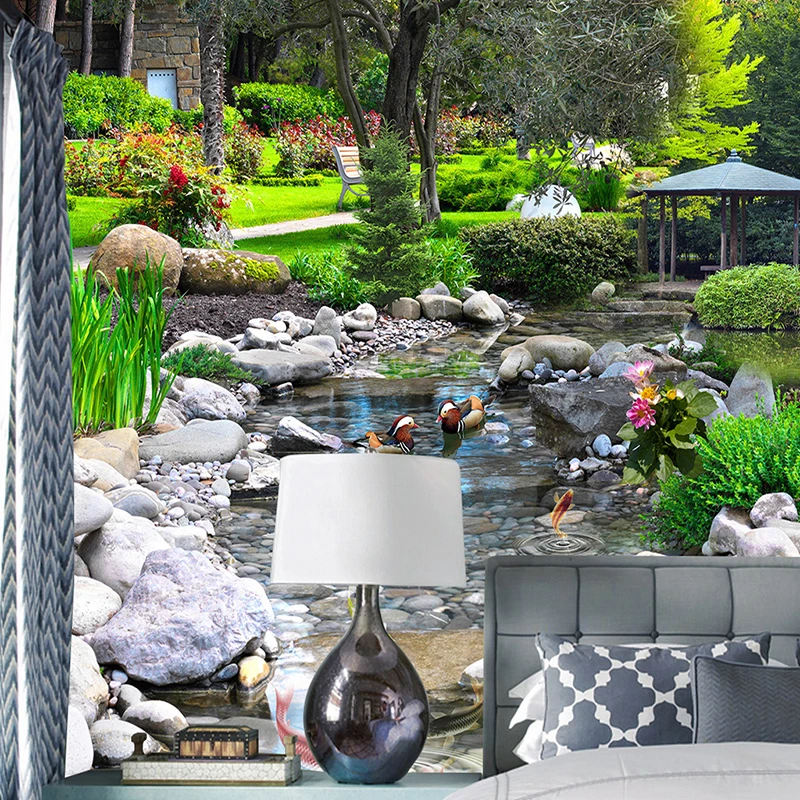 Пользовательская фотография настенная бумага 3D парк зеленые растения