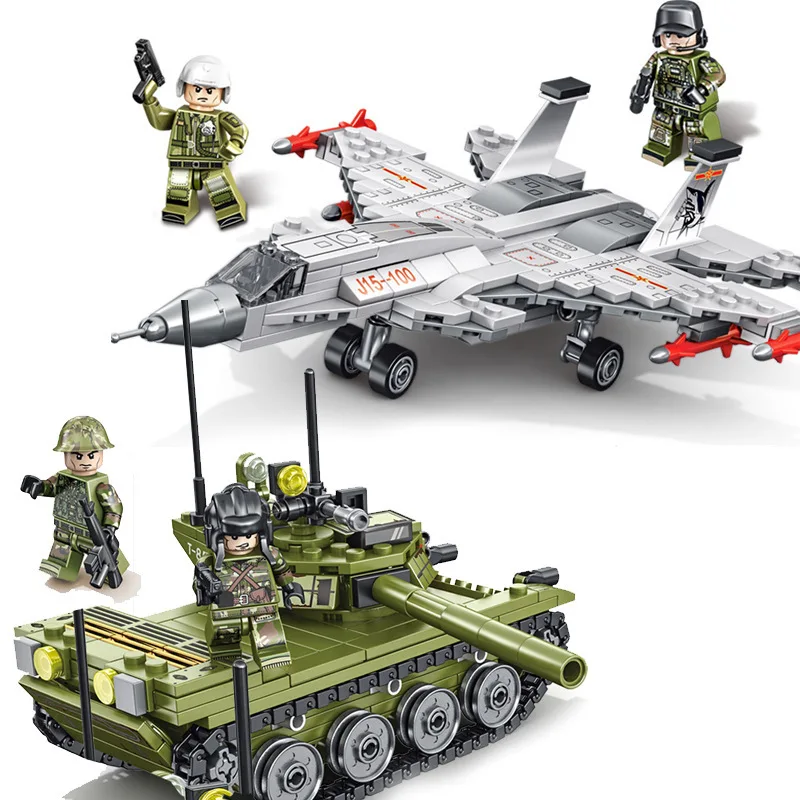 Конструктор Sembo J15 Fighter/85 из серии милитари набор строительных блоков сделай сам