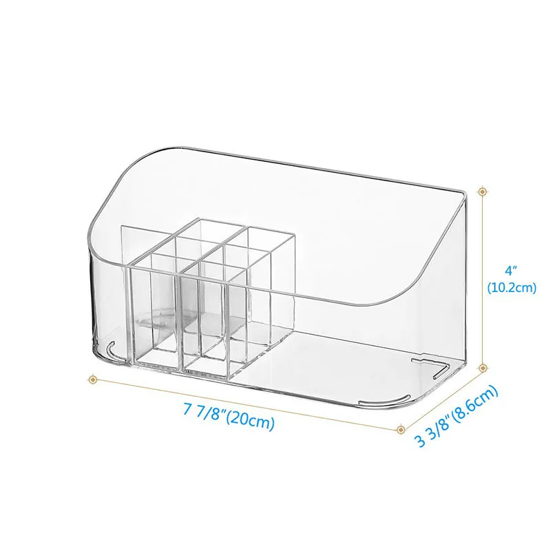 

Plastic Large Capacity Makeup Organizer Lipstick Tray Cosmetic Display Case Storage Box For Vanity Countertop Bathroom Drawers