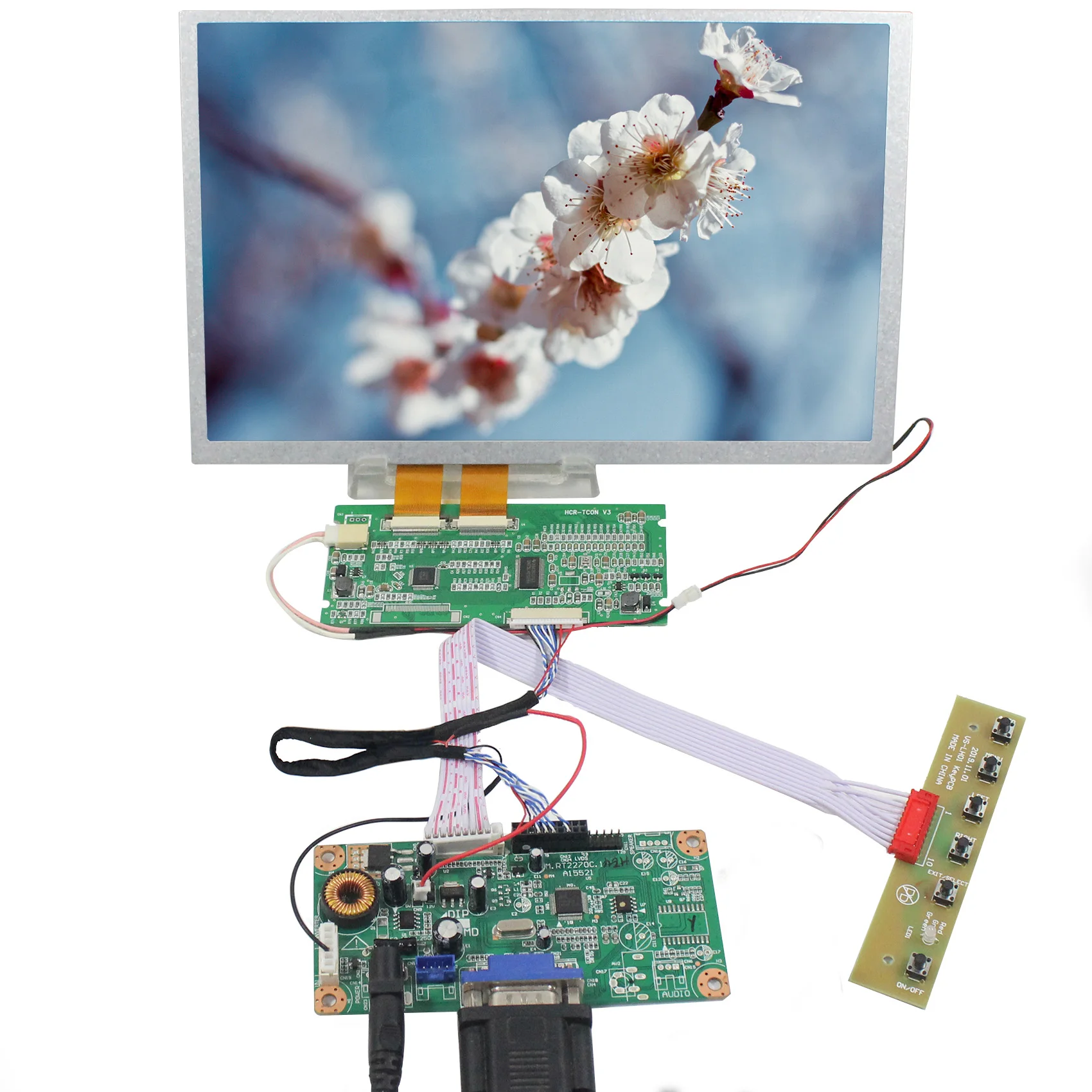 

10.1 inch AV101VW01 V3 800X480 LCD Screen With VGA LCD Controller Board