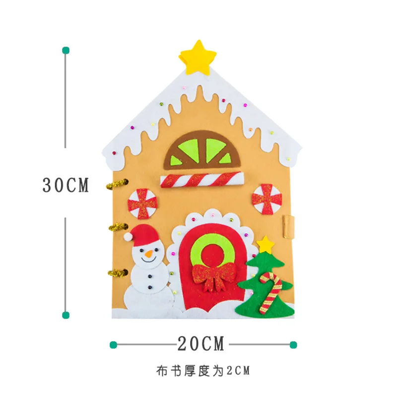 Рождественская тематика войлочная книга для ребенка первая Тихая игрушка 20x30 см