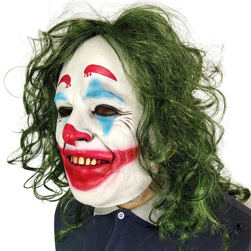 2019 страшная Маска Крышка полный уход за кожей лица клоун для косплея страшные