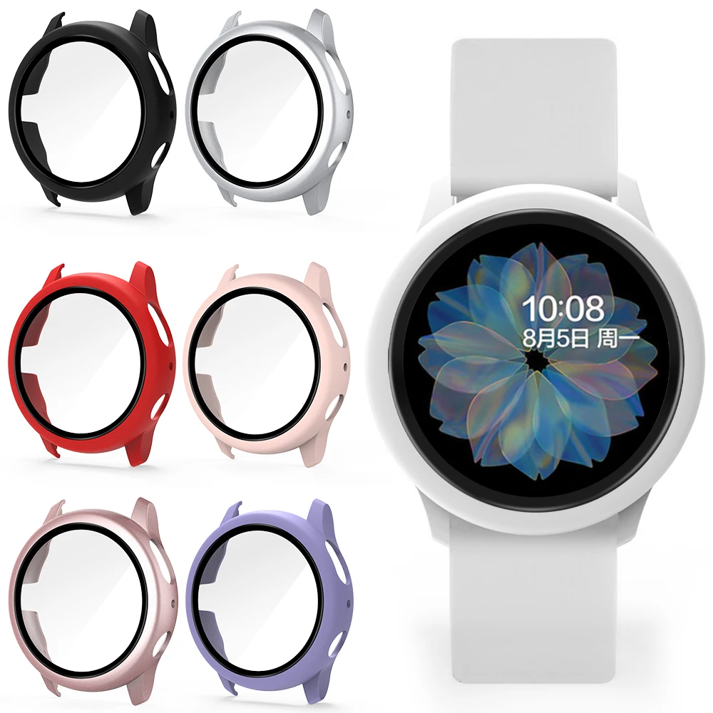 Glass+Case For Samsung Galaxy watch active 2 44mm 40mm All cover bumper+Screen Protector film correa for Galaxy watch 4 44/40 mm