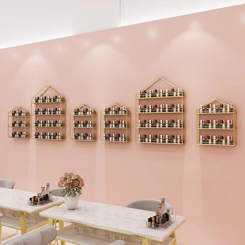 

Nail shop wall display stand living room multi-layer shelf simple kitchen storage rack