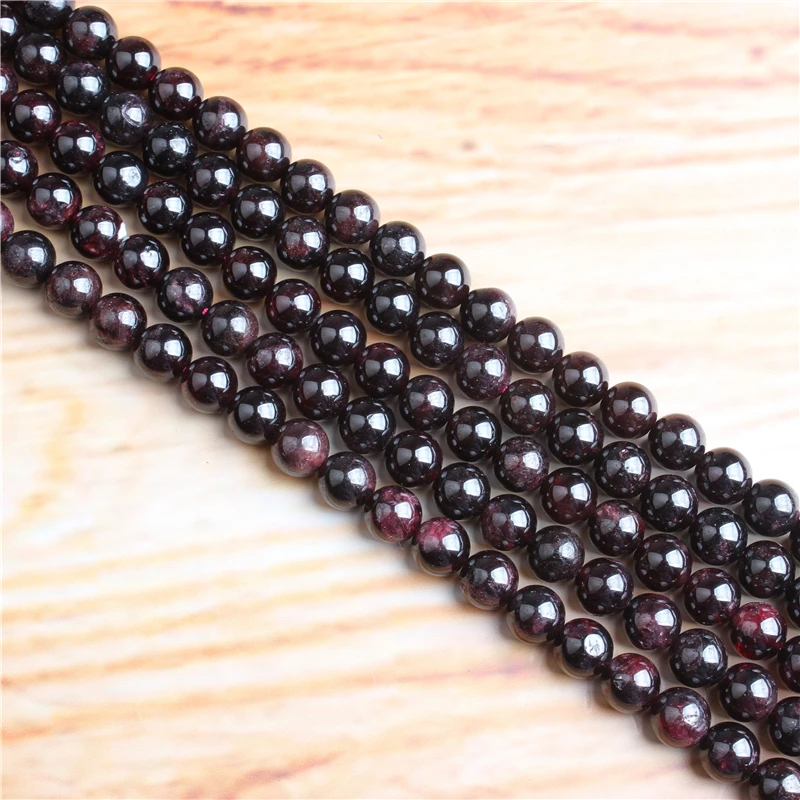 

4/6/8/10/12mm Natural Stone Beads Matte Lava Garnet Loose Stone Round Beads For DIY Jewelry Bracelet Necklace Make
