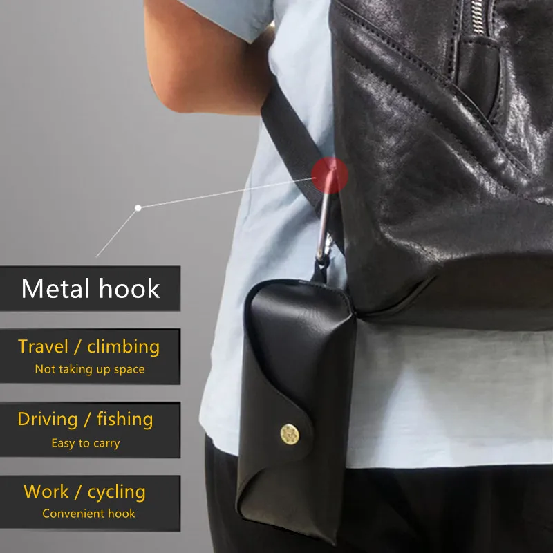 Fashion Eyewear Case PVC Leather Black Glasses Sunglasses Box Portable Pouch Accessoires | Аксессуары для одежды