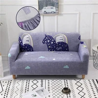 unicorn sofa cover for living room elasticated purple 2 seater couch cover cartoon l shape corner sofa slipcover home decoration