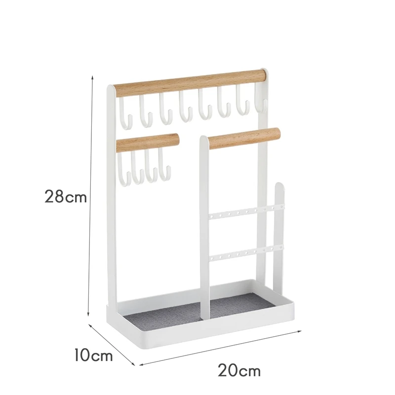 

Metal Earring Necklace Storage Rack Creative Vertical Living Room Bedroom Jewelry Double Storage Rack