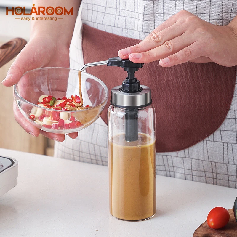 

Holaroom Sauce Extrusion Bottle Pepper Sauce Oyster Sauce Honey Press Pot Ketchup Salad Dressing Storage Bottle Seasoning Tools